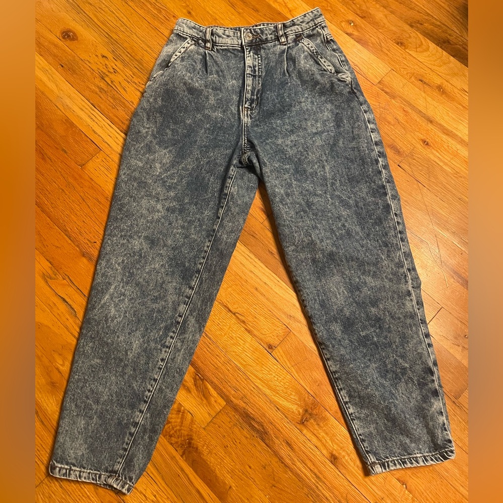 Garage Acid Wash High Wasted Baggy Jeans 90s Style